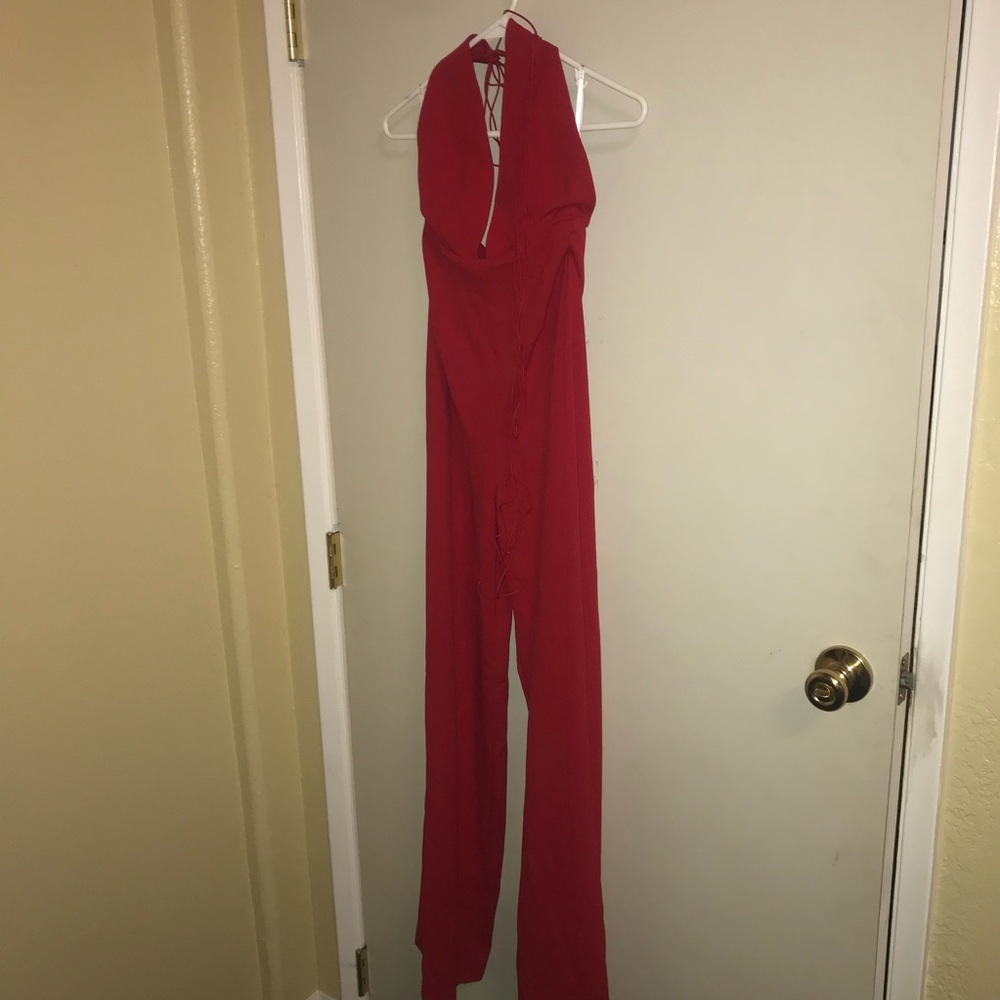 White Fox Boutique Scarlet Halter Jumpsuit